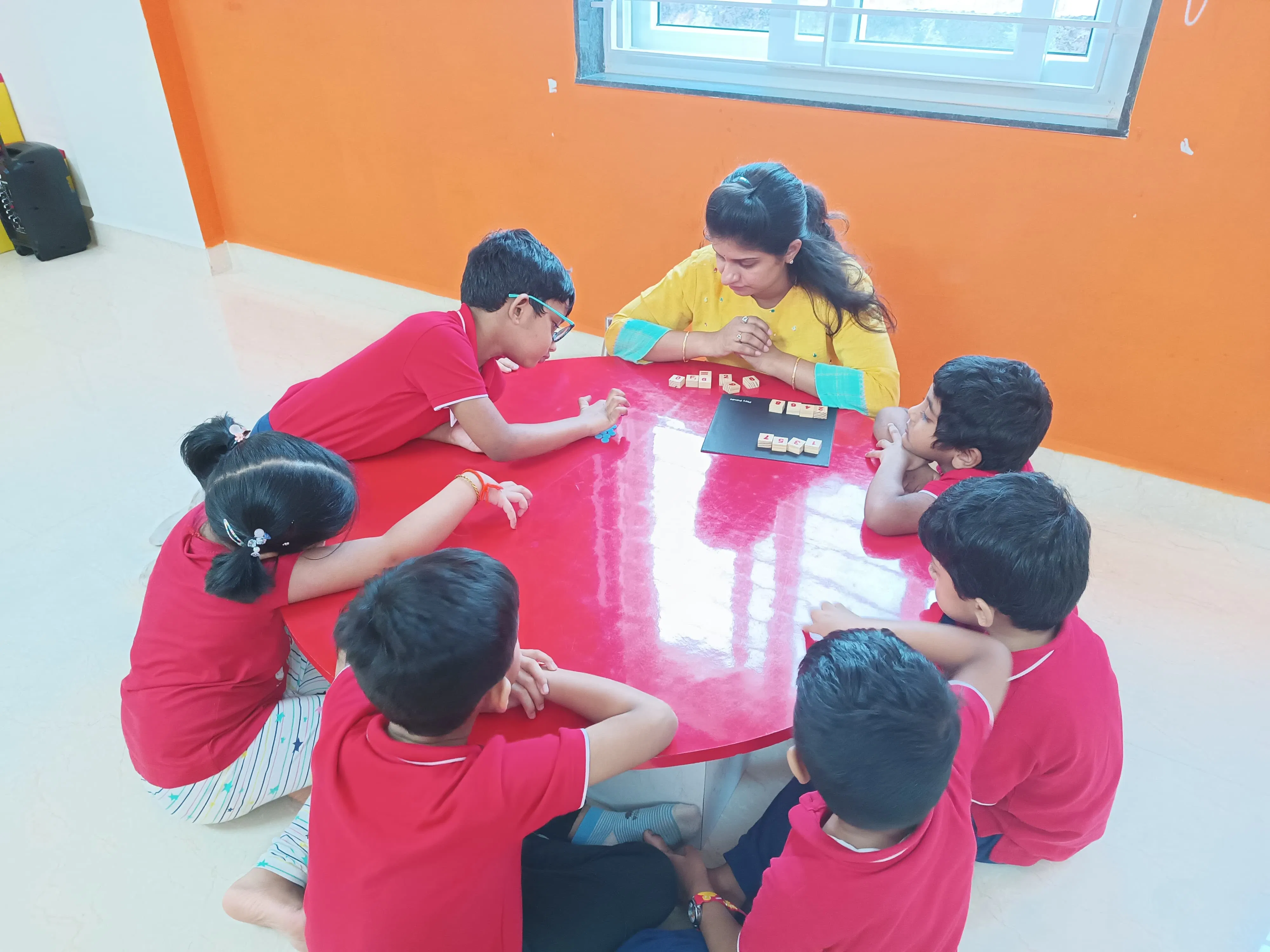 Kids solving Rubik's cube