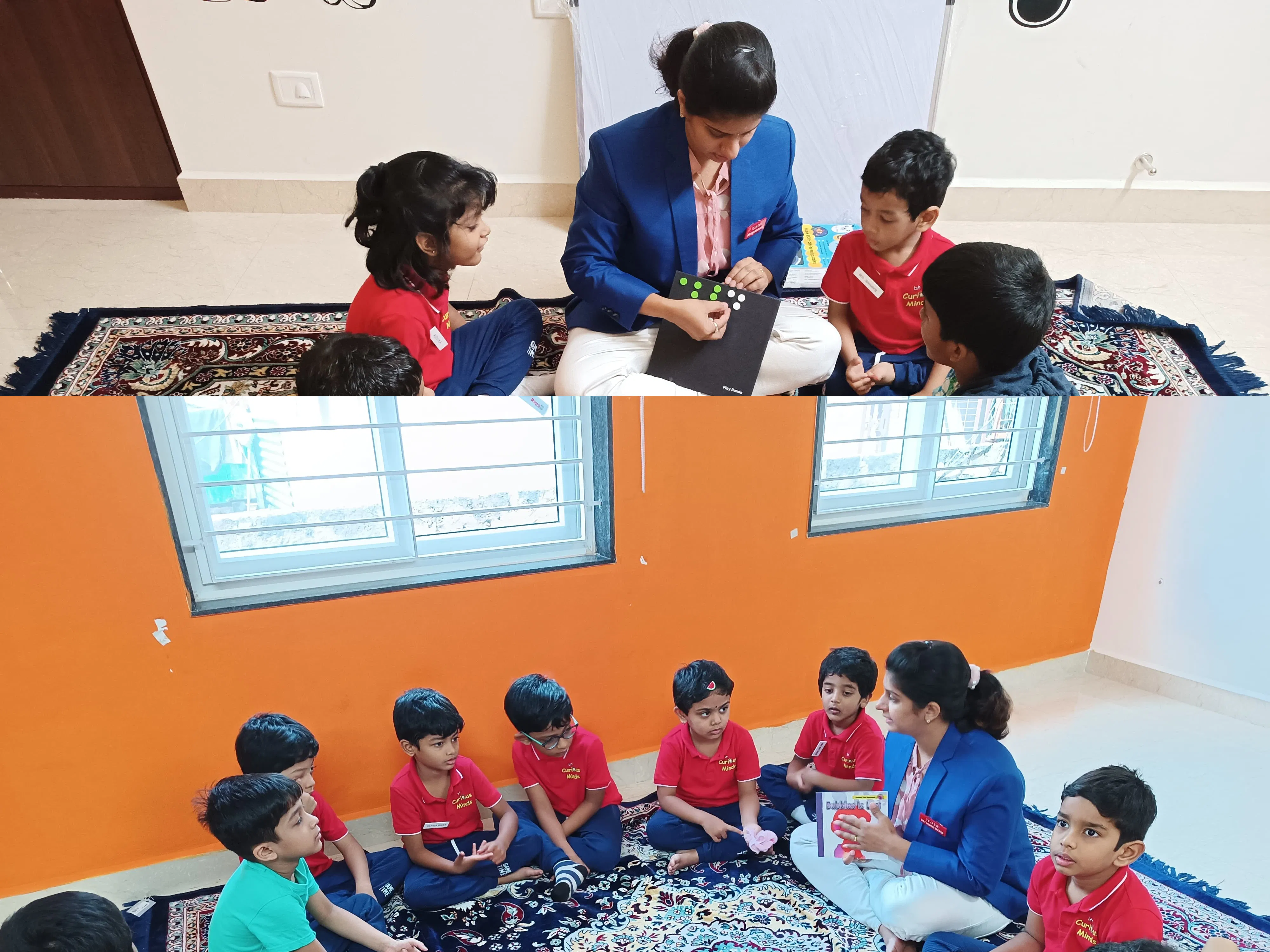 Kids solving Rubik's cube